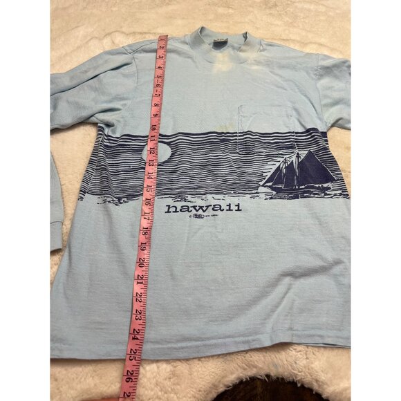 Vintage 1972 Crazy Shirts Hawaii Medium Long Sleeve T-Shirt 100% Cotton Nautical - Picture 8 of 8